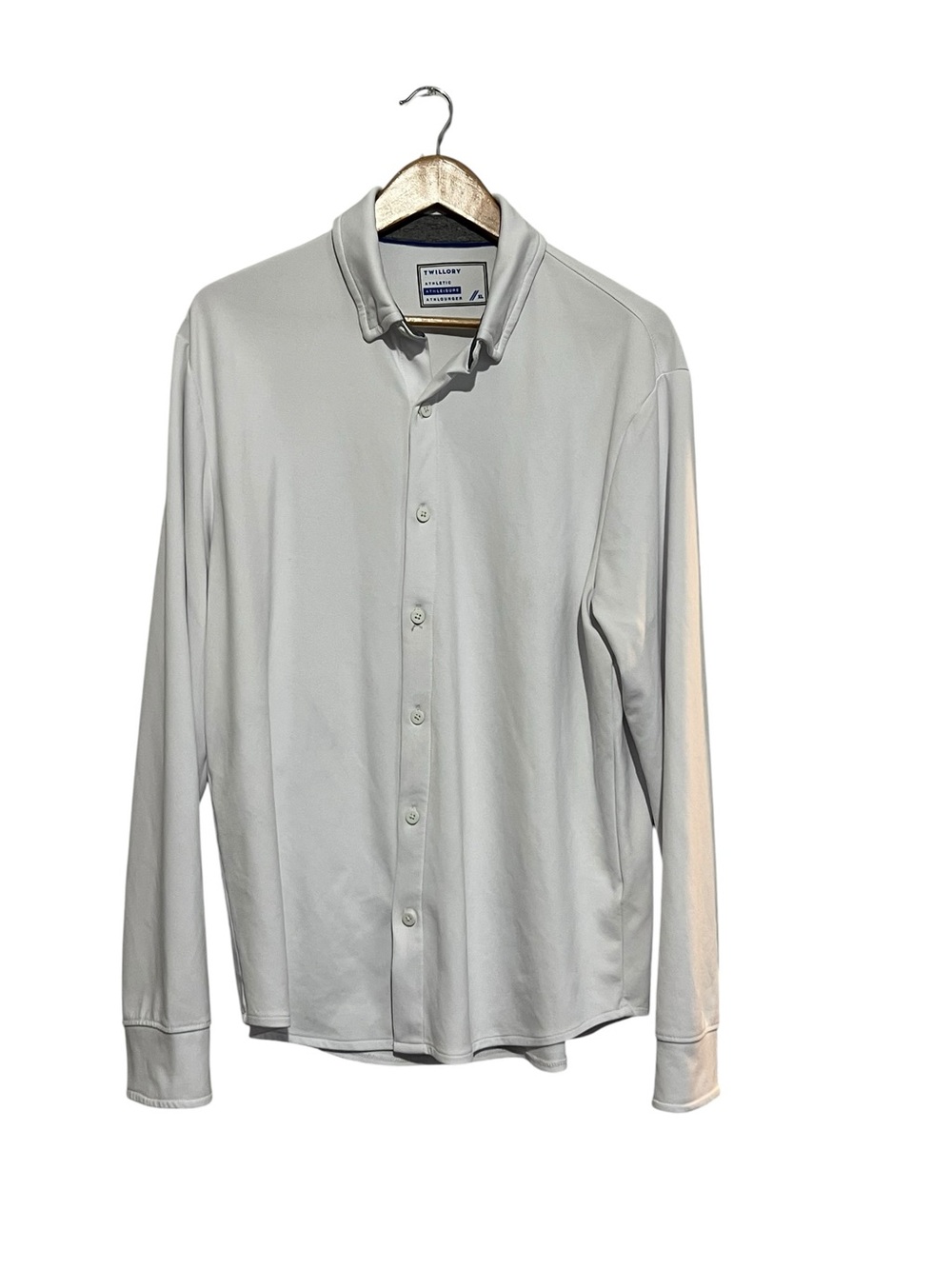 Twillory Athletic Athleisure Long Sleeve Button Down Polo Solid XL